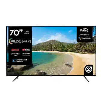 Kalley Tv kalley 70" pulgadas 177 cm k-atv70uhde 4k-uhd led plano smart tv android oferta