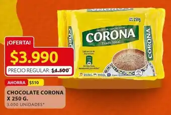 Ara Chocolate Corona x 250g oferta