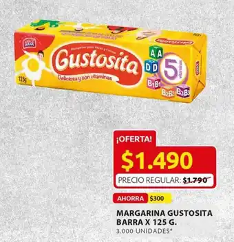 Ara Margarina Gustosita Barra x 125g oferta