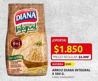 Ara Arroz Diana Integral x 500g oferta