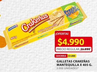 Ara Galletas Crakeñas Mantequilla x 405g oferta