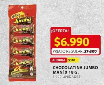 Ara Chocolatina Jumbo Maní x 18g oferta