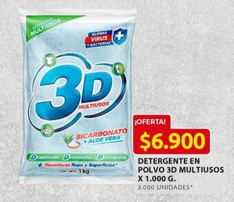 Ara Detergente en Polvo 3D Multiusos x 1.000g oferta