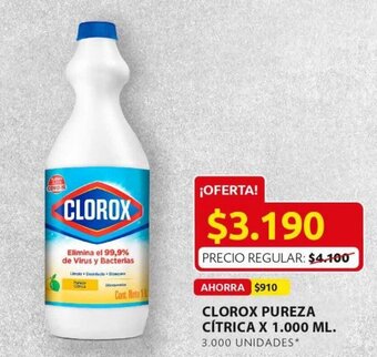 Ara Clorox Pureza Cítrica x 1.000ml oferta