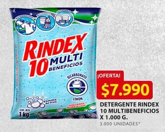 Ara Detergente Rindex 10 Multibeneficios x 1.000g oferta