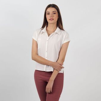 Fuera de Serie Blusa cuello camisero manga corta oferta