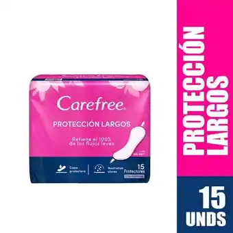 Droguerías Colsubsidio Protectores carefree largos x 15un oferta