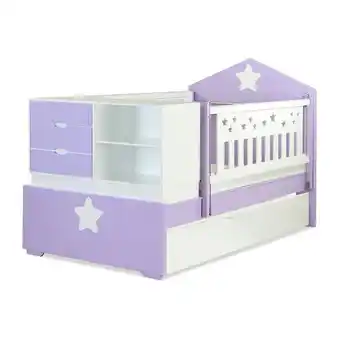 Muebles Jamar Cama cuna 1.00 montessori blanco/lila oferta