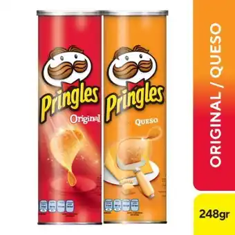 Makro Papas pringles original + queso 248g oferta