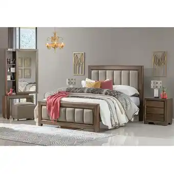 Muebles Jamar Alcoba doble marbella lino café, natural oscuro oferta