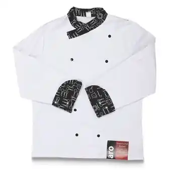 Makro Chaqueta aro chef en tela gabardina con broches talla l oferta