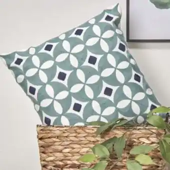 Brissa Forro cojín bordado lonan azul oferta