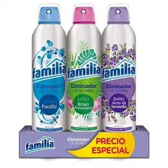 Makro Eliminador de olor familia 300ml x 3u oferta