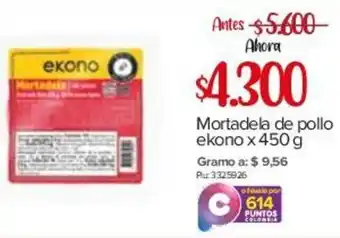 Super Inter Mortadela de Pollo Ekono 450g oferta