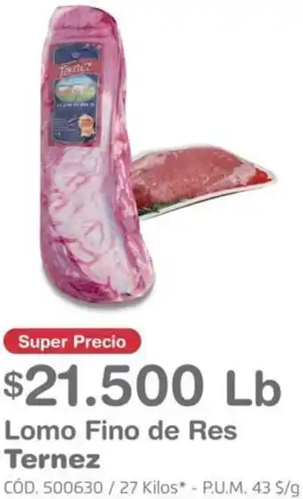 Makro Ternez Lomo Fino de Res oferta