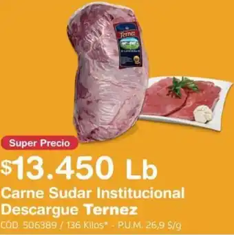 Makro Ternez Carne Sudar Institucional Descargue oferta