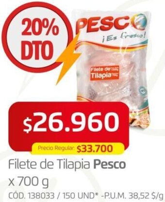 Makro Pesco Filete de Tilapia 700g oferta