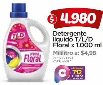 Surtimax Detergente Líquido T/L/D Floral 1000ml oferta
