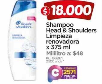 Surtimax Head & Shoulders Shampoo Limpieza Renovadora 375ml oferta