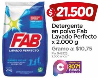 Surtimax Detergente en Polvo Fab Lavado Perfecto 2000g oferta