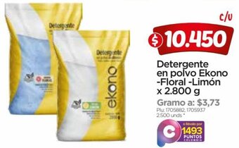 Surtimax Detergente en Polvo Ekono Floral-Limón 2,800g oferta
