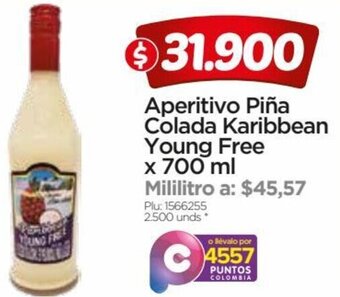 Surtimax Aperitivo Piña Colada Karibbean Young Free 700ml oferta