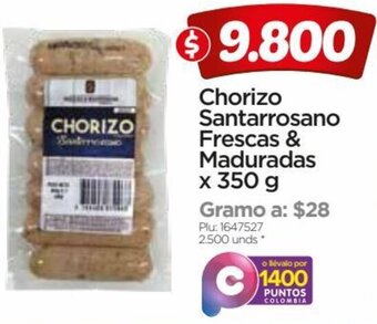 Surtimax Chorizo Santarrosano Frescas & Maduradas 350g oferta