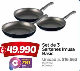 Surtimax Set de 3 Sartenes Imusa Basic oferta