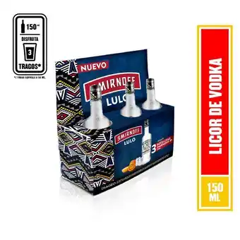 Makro Licor de vodka smirnoff x1 lulo caja 1000ml oferta