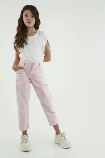 Éxito Pantalón cargo rosado para niña oferta