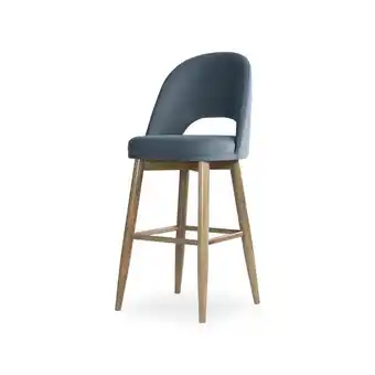 Muebles Jamar Silla bar versalles velvet azul aqua, natural oferta