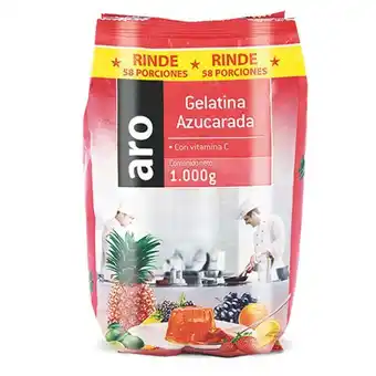 Makro Gelatina polvo aro fresa azucarada 1000g oferta