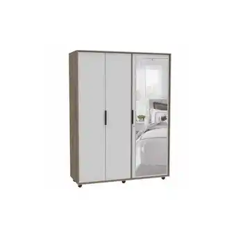 Éxito Armario con espejo kaia (3c) miel+blanco oferta