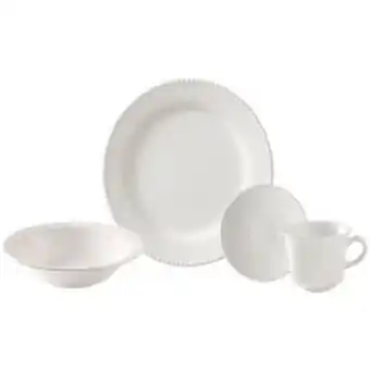 Linio Vajilla corona perla blanca 16 píezas oferta