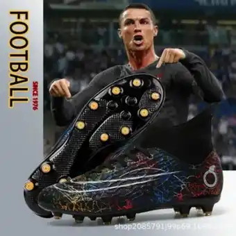 Linio Botas de fútbol zapatillas para fútbol hombrede fútbol turf hightop ag para hombre-negro oferta