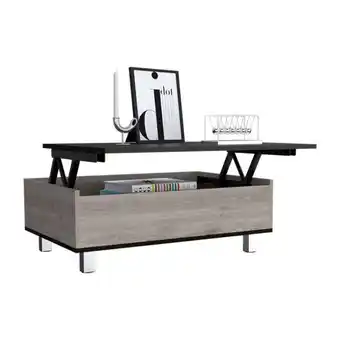 Mesa de centro vianca 80*54*29cm ceniza/wengue