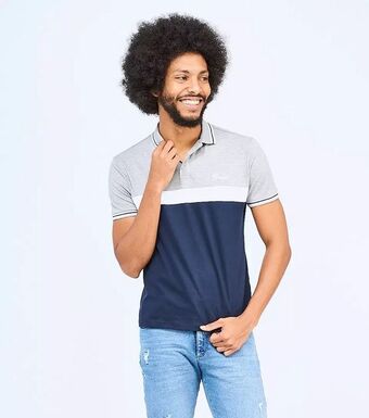 Stirpe Polo con cortes, bordada punto corazon oferta
