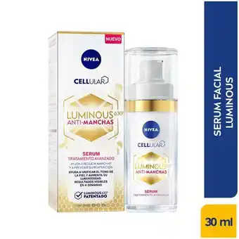 Cruz verde Nivea cellular luminous anti-manchas serum frasco x 30ml oferta
