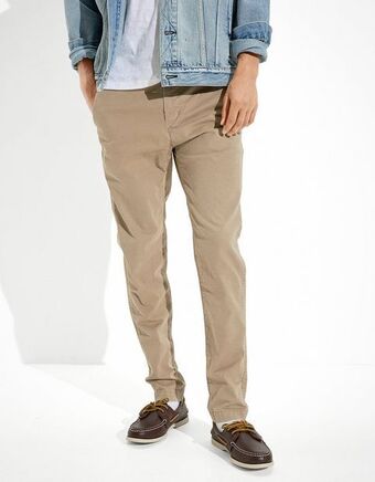 American Eagle Pantalón ae skinny flex deportivo caqui oferta