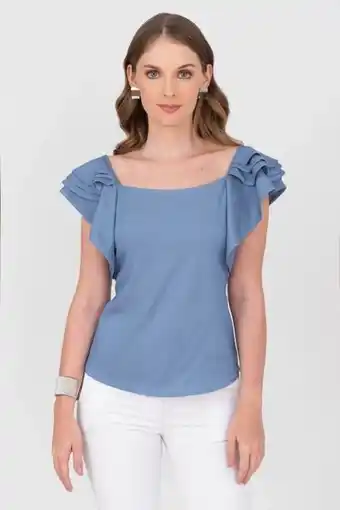 Unipunto Blusa manga bolero sesgada en contornos oferta
