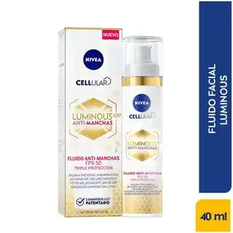 Cruz verde Nivea cellular luminous anti-manchas fps50 frasco x 40ml oferta