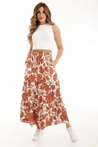 RAGGED Falda larga sunny oferta