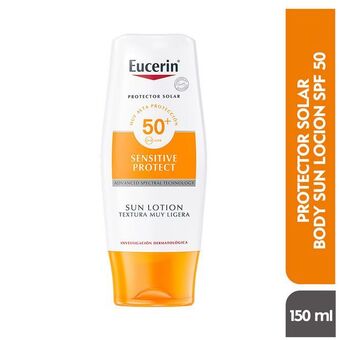 Cruz verde Eucerin protector solar fps 50+ sun lotion frasco x 150ml textura ligera oferta