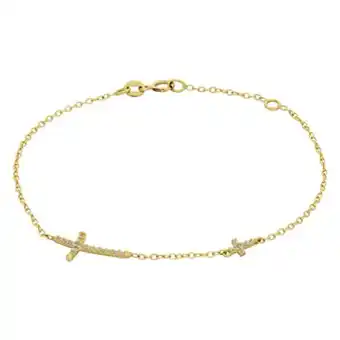 Kevin's Joyeros Pulsera en oro amarillo de 18 kilates, con zircones, 18 cm. de largo, 1 mm. de ancho oferta