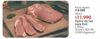 Metro Carne de res para freír x 500 g oferta