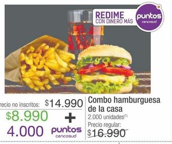 Jumbo Combo hamburguesa de la casa oferta