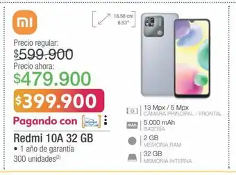 Jumbo Celular redmi 10a oferta
