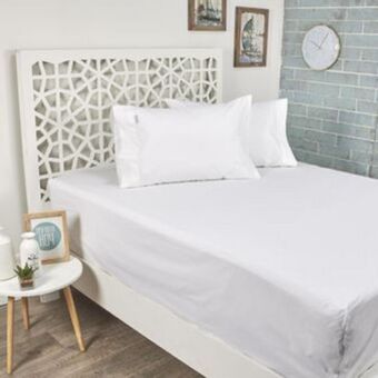 Brissa Semi juego de sábanas en tela 220 hilos blanco oferta