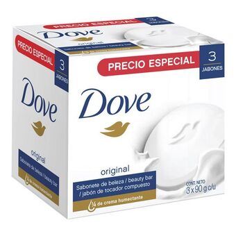 Jabón dove blanco 90 g tripack