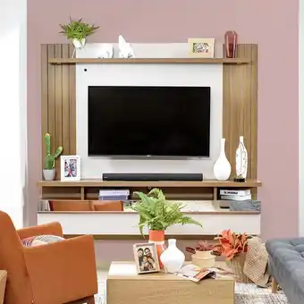 Muebles Jamar Panel de tv dallas natural, beige 200x183x32* oferta